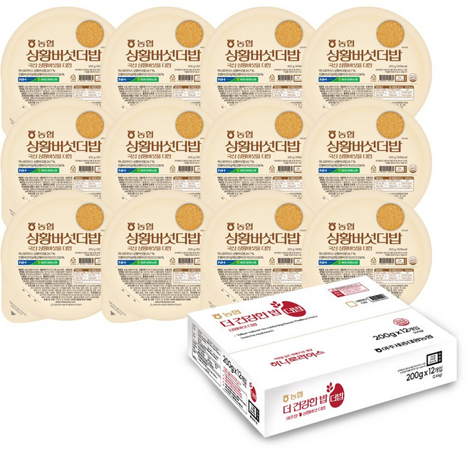 [농협] 하나로라이스 즉석밥 더 건강한 상황버섯더밥, 12개, 200g