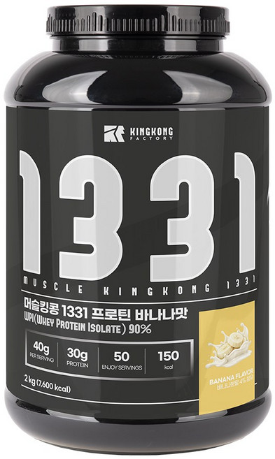 머슬킹콩 1331 프로틴 바나나맛 2kg, 1개