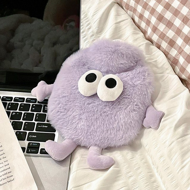 일호장신구 땡글 귀요미 유니크 물 주머니 따뜻한 온열 오래가는 미니 간편한 사용 겨울템, 1개, 퍼플