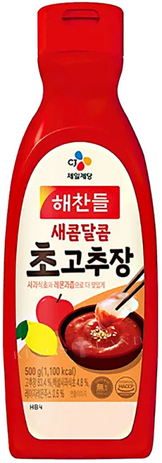 해찬들 새콤달콤 초고추장 튜브, 500g, 7개