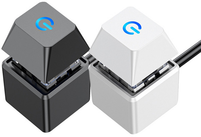 ZECTUS 컴퓨터 스위치 파워 버튼 PC 데스크탑 본체 외부전원, ZECTUS 외부전원스위치(화이트), 1개