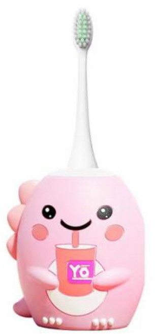 어린이용 U자형 전기 음파 칫솔 만화 블루 라이트 스마트 초음파 칫솔 USB 충전식 360 도, 15)pink toothbrush