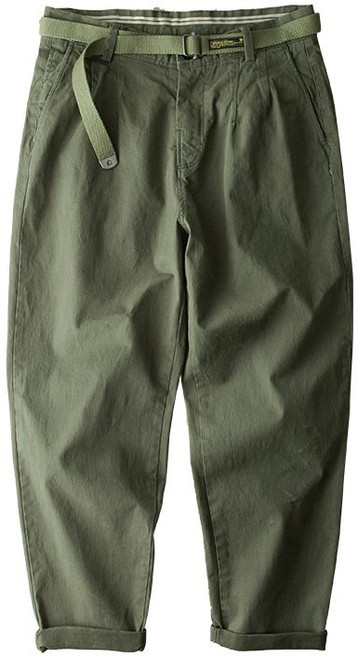 테이퍼드핏 면바지 벨트바지 팬츠 세미와이드 치노팬츠