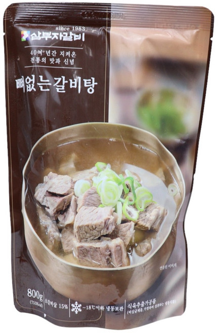 삼부자갈비 뼈없는 갈비탕 800g x 10팩, 10개