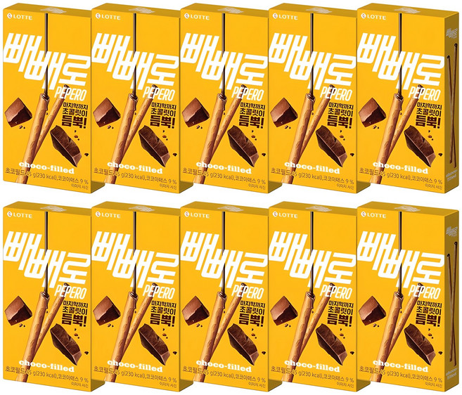 롯데 누드 빼빼로, 43g, 10개