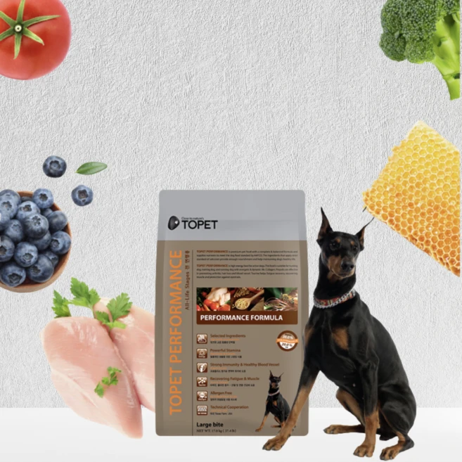 투펫 퍼포먼스 중대형견 사료 전연령 고단백 건식사료, 닭, 17kg, 1개 - 쿠팡