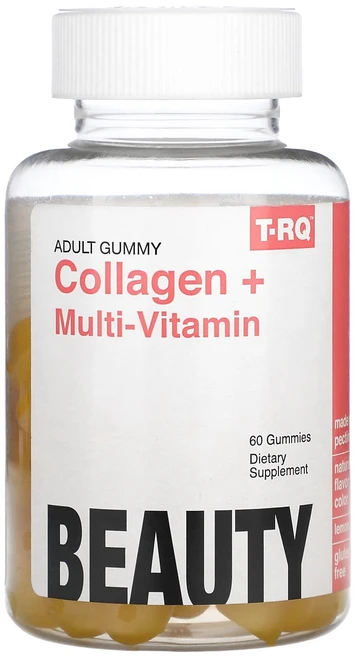 T-RQ 성인용 구미젤리 콜라겐 + 종합비타민 레몬 맛 구미젤리 60개, TRQ성인용구미젤리콜라겐종합비타민레몬맛구미젤리60개 - 쿠팡