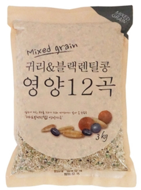 기타 귀리 블랙렌틸콩 영양 12곡 3kg, 기본상품, 1개