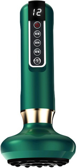 전동 부항기 온열 마사지기 소형 미니 무선 근육 이완 휴대용 가정용 12 리튬 가열 압력 해제-화이트, 1개