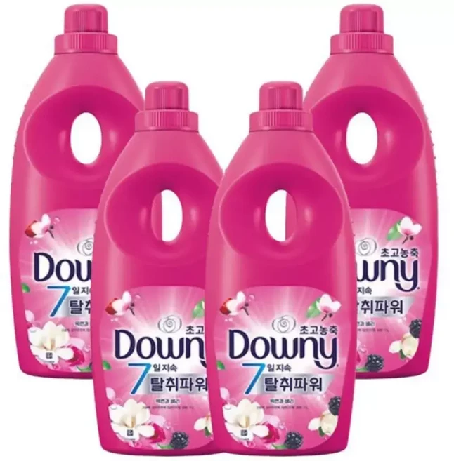 Downy 고농축 섬유유연제 목련과베리향 4개, 1L, 1개