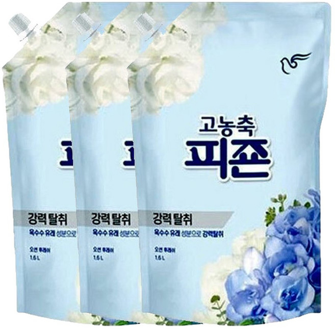 피죤 고농축 섬유유연제 오션후레쉬 1.6L x3개(리필), 3개
