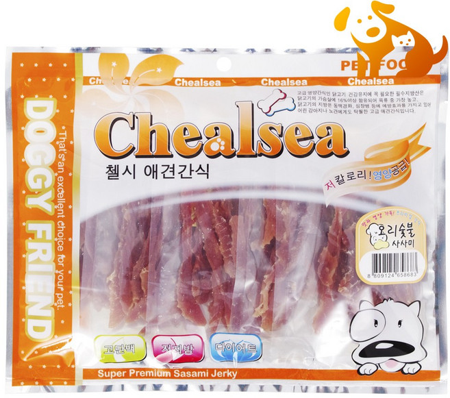 도기프렌드 첼시 애견간식 오리숯불 사사미 400g, 1개