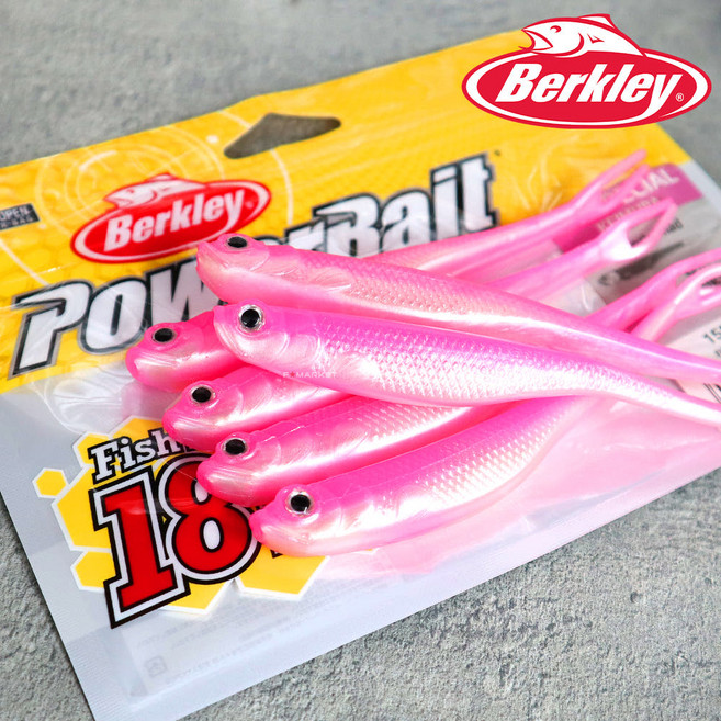 버클리 저크쉐드 5인치 광어 다운샷 웜, 1개, 60g, 핑크화이트UV