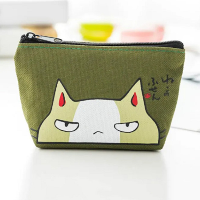 앙증 고양이 캐릭터 다용도 동전지갑 화장품 생리대 파우치 네꼬짱