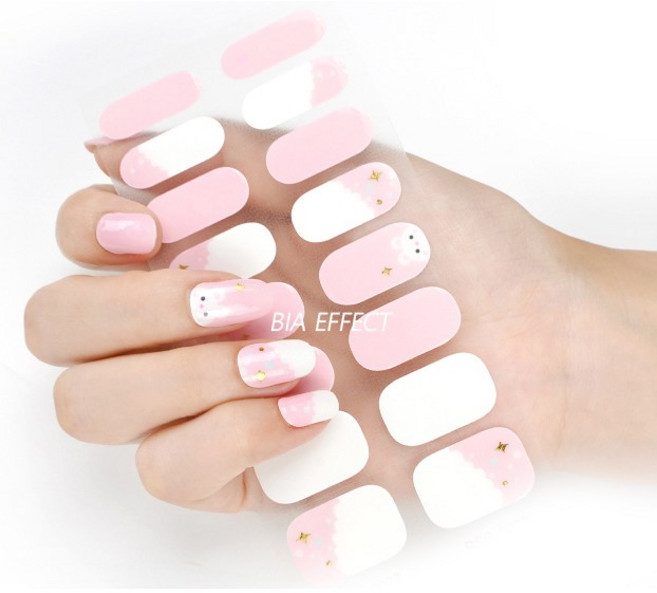 [붙이고 굽는 반경화 셀프젤네일] 비아이펙트 알로하 리얼 젤네일 스티커 16피스x2장=32피스 / 마일드컬렉션 시리즈 (믹스앤매치), 0077 마이버니