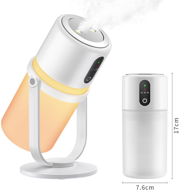 미니 가습기 휴대용 탁상용 사무용 차량용 원룸용 충전식 무드등, H16L