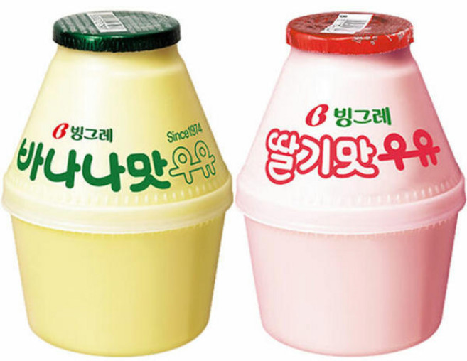 빙그레 단지우유 바나나맛 6개 +딸기맛 6개 (총 240ml x 12개), 16개, 바나나맛8개+딸기맛8개(총16개)