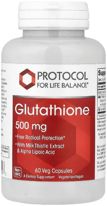 프로토콜포라이프밸런스 글루타치온 Glutathione 밀크씨슬 알파리포산 추출 캡슐 60정, 1개 - 쿠팡