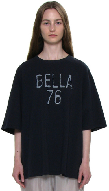 파르티멘토 우먼 차오 벨라 76 패치 숏슬리브 티 네이비