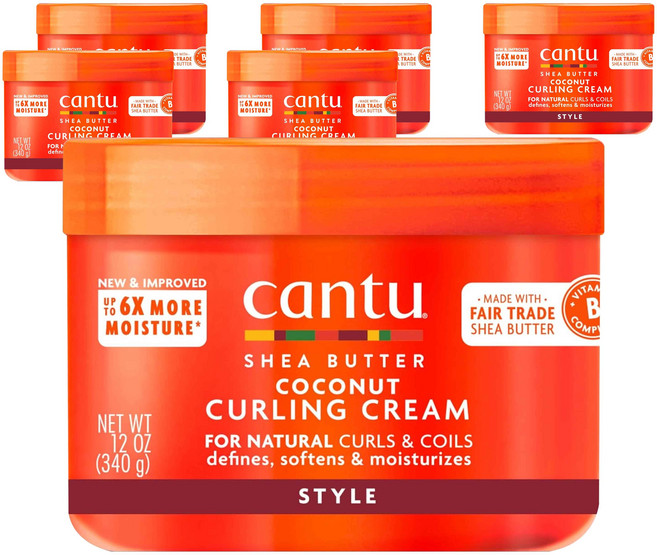 칸투 시어 버터 코코넛 컬링 크림, 340g, 6개