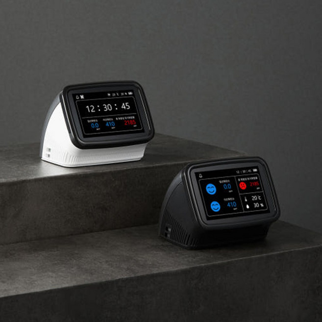 에이오 EG-AO-C10 코코 TVOC 일산화탄소 이산화탄소 공기질 공기 측정기, Black