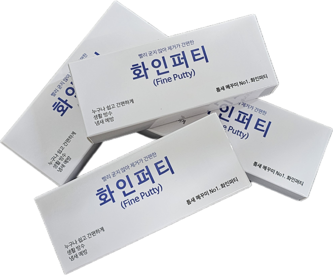 화인퍼티(구멍 메꿈제) 150g * 4개 세트 - 배관 에어컨 싱크대 틈새 메꿈이 메꿈제 냄새 퍼티, 150g 4개 1세트