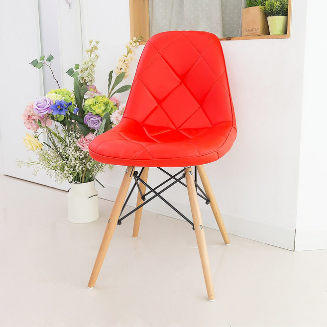 일루일루 모아 에펠 디자인 의자, 레드, 모아 에펠 엠보싱, 1개
