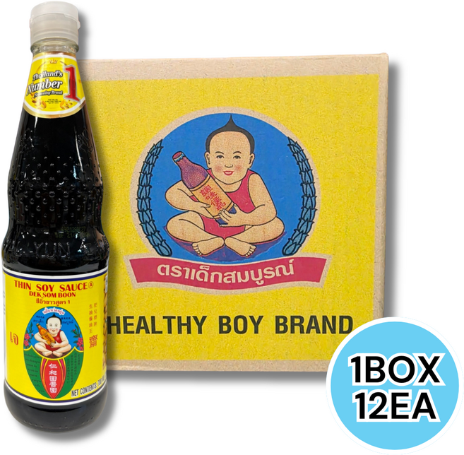 헬시보이 씬 소이 소스 태국 간장, 700ml, 12개