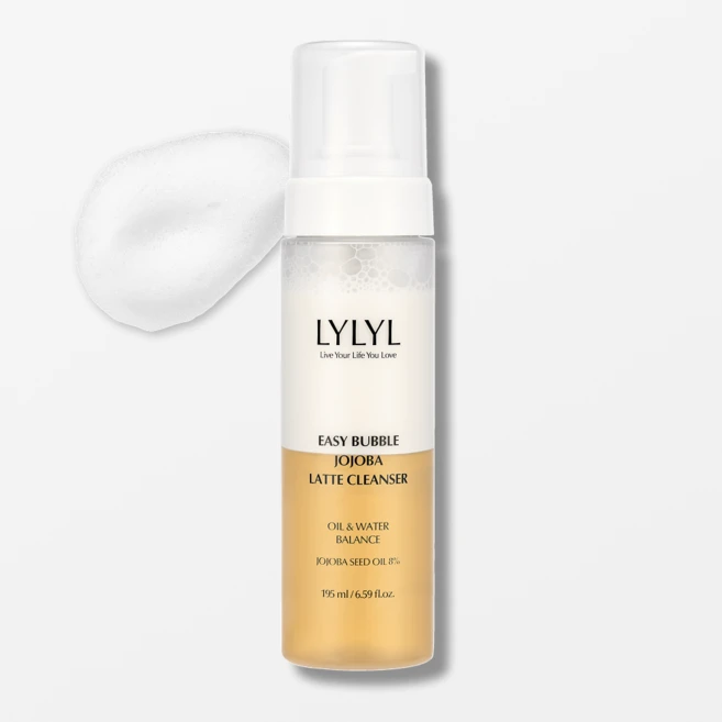 LYLYL 릴릴 이지버블 약산성 호호바 라떼 오일폼 2중 클렌저, 2개, 195ml - 쿠팡