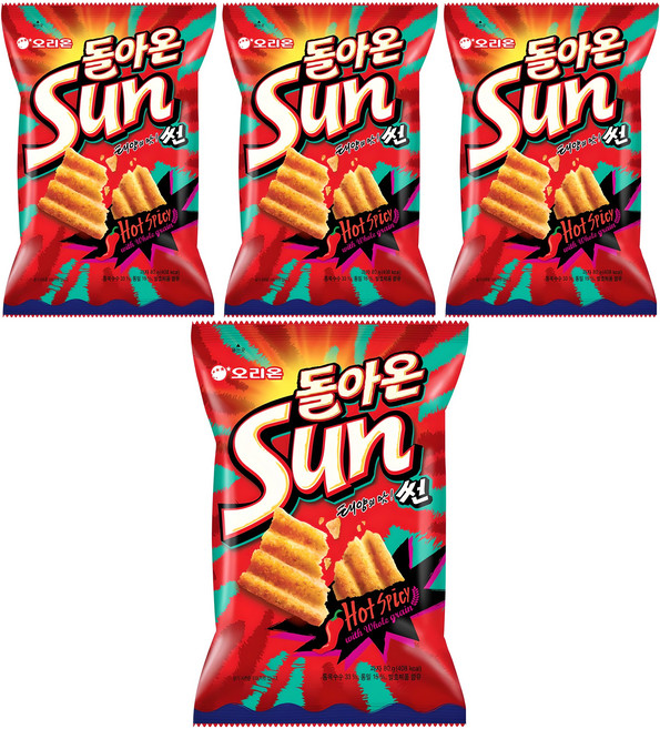 오리온 돌아온 썬 핫스파이, 80g, 4개