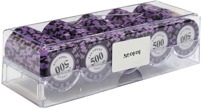 보아미 국제규격 데칼클레이 포커칩 100p 아크릴세트, 500숫자칩세트, 1개