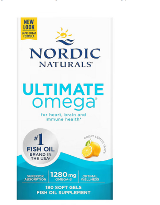 노르딕 얼티메이트 오메가3 1280mg 레몬맛 EPA DHA, 180정, 1개