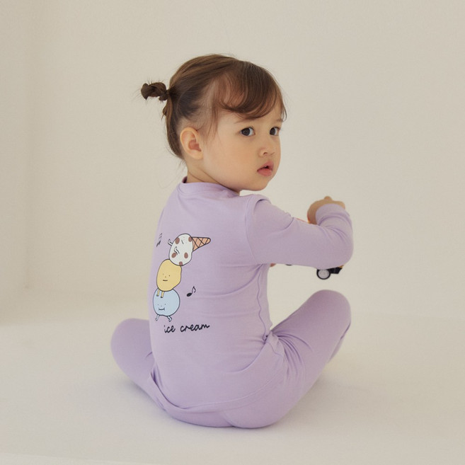 베베샤 유아동 모달 솔리드 프린트 실내복