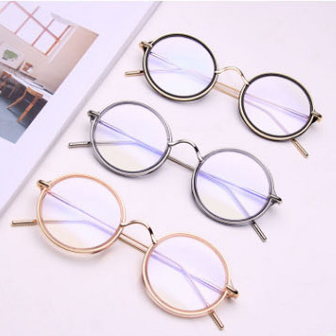 블루라이트 청광 차단 안경 시력보호 레트로 동그란 안경