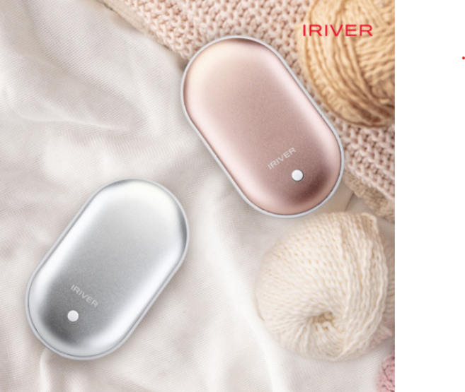 아이리버 LED 양면 충전식 손난로, 화이트, 아이리버 IPH-5000 실버