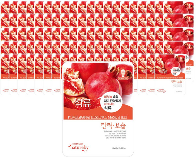 네이쳐바이 마스크 석류 에센스, 1개입, 100개