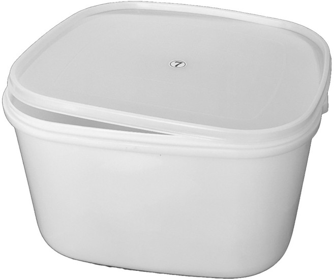 백밀폐 용기 흰색 밀폐용기 통 식자재 보관 다용도 절임통 양념통 반죽통, 7호, 1개