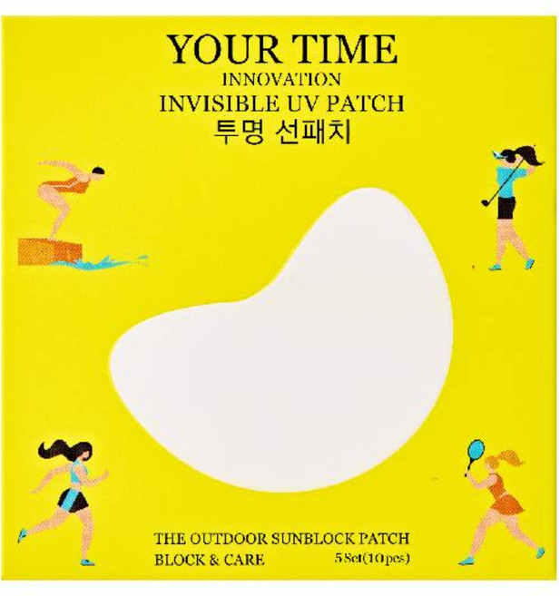 [골프투명선패치2BOX] 유어타임이노베이션 썬패치 투명 골프 선패치 야외활동 자외선차단1box 5회분10패치+1box 5회분10패치 10회분20패치, 2개