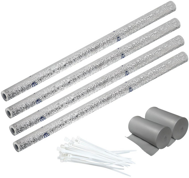 파이프 보온재 4개 + 보온 테이프 2개 + 케이블타이 20개, 1세트