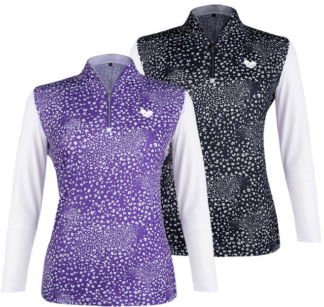 [이지바이] (1+1) 여성 골프 집업 티셔츠_필드여신 기능성 100% 국내생산 메쉬원단 통기성 좋은 스포츠 아웃도어 집업티