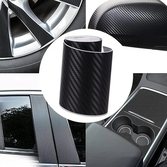 차량용 무광 카본테이프5cmx5M 보호 스티커 잘라쓰는 테이프 오염 스크래치 방지, 블랙5cmx5M