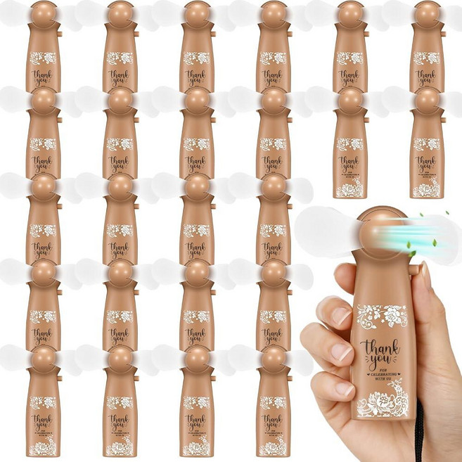 Glooglitter 50 Pcs Wedding Mini Portable Electric Fan Bulk Powerful Personal Handheld Fan for Wedd, Glooglitter 50 Pcs Wedding Min