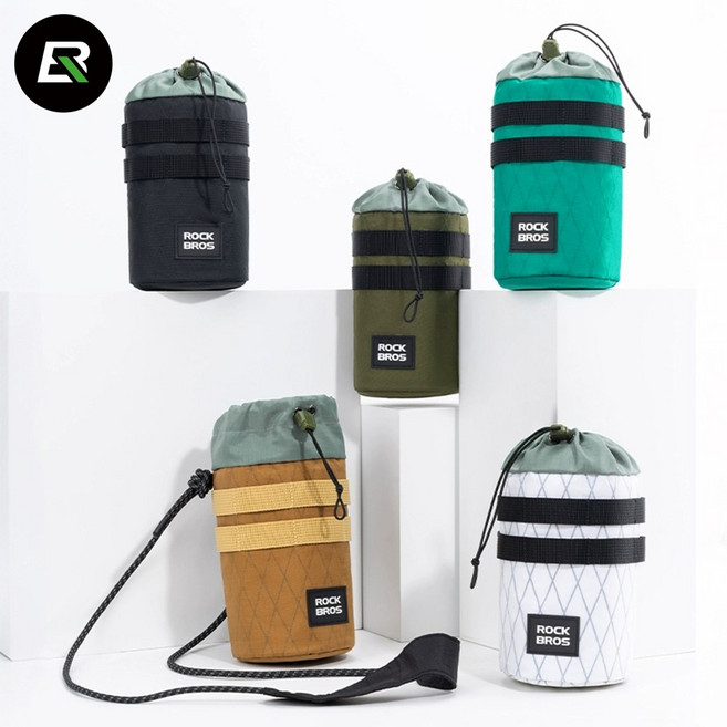 락브로스 브롬톤 전동킥보드 스템백 물통 핸들바 가방 파우치 보온 보냉, P005 30110068, 블랙, 1개