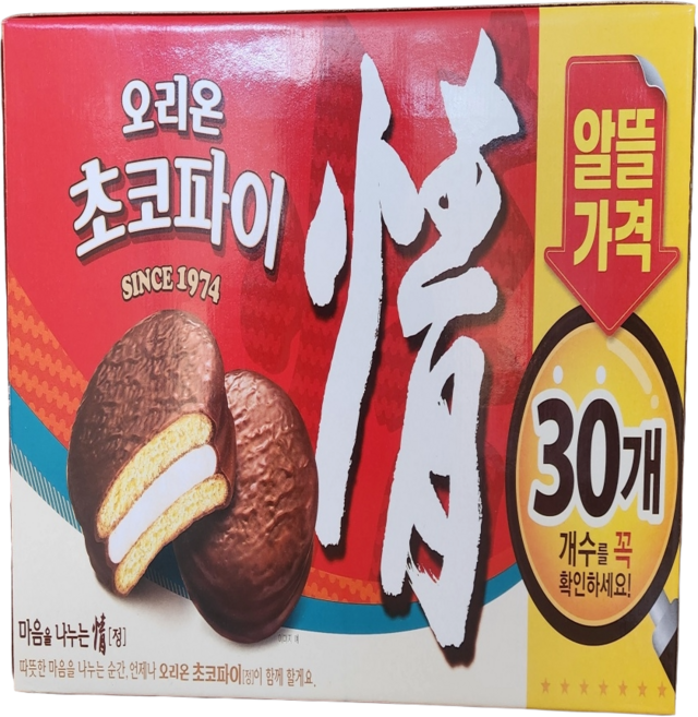오리온 초코파이 대용량 30봉, 1.17kg, 1개