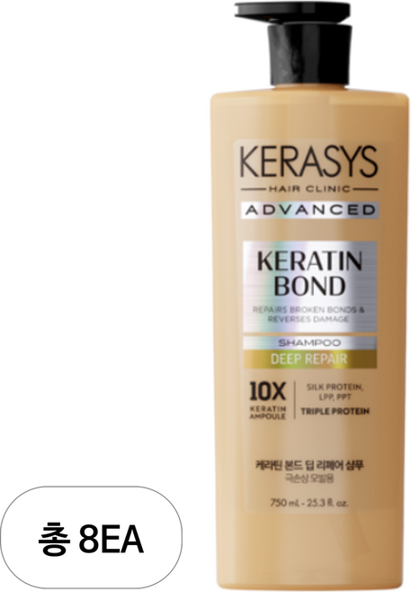케라시스 어드밴스드 케라틴 본드 딥 리페어 샴푸, 750ml, 8개