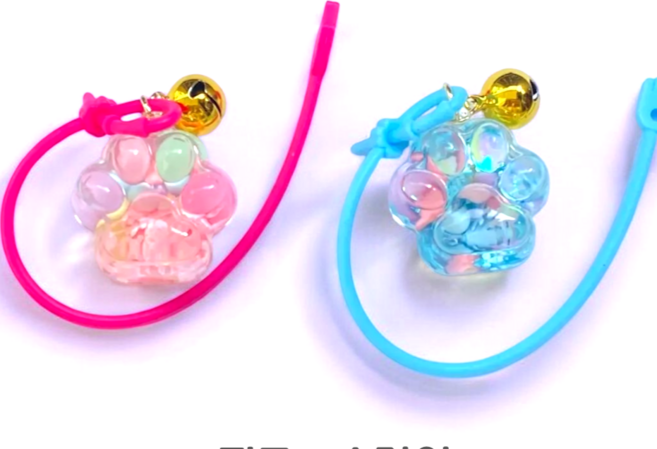 더림 냥발 골프티걸이 실리콘 티꼿이 골프용품, 1세트, 핑크+스카이