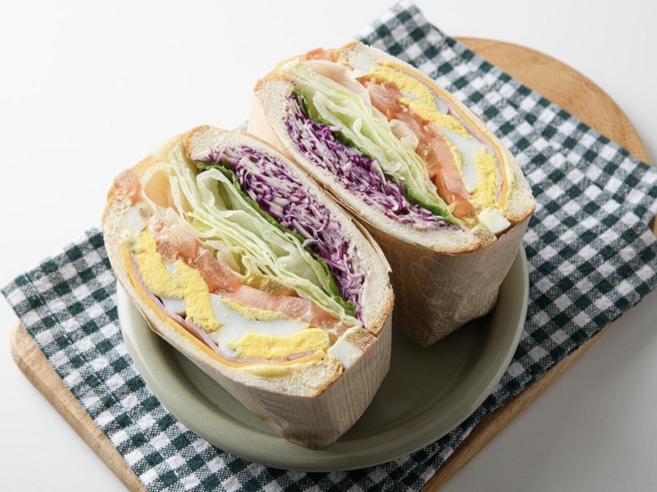 에그햄치즈샌드위치 안산샌드위치 샐러드 단체주문 답례품 케이터링, 1세트, 180g, 반쪽