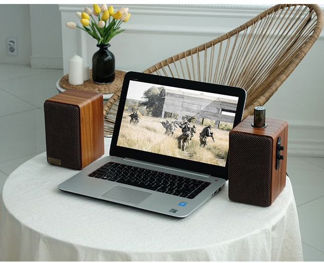 고음질 진공관 북쉘프Hi-Fi-스피커 2CH 입체사운드-U9