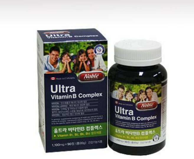 (캐나다 직수입 완제품) 노블 울트라 비타민B 콤플렉스 1100mg 90정_A44059, 90정, 1개