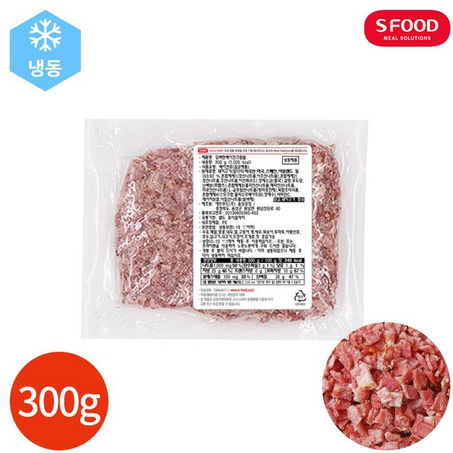 에스푸드 담백한 베이컨 크럼블, 1개, 300g